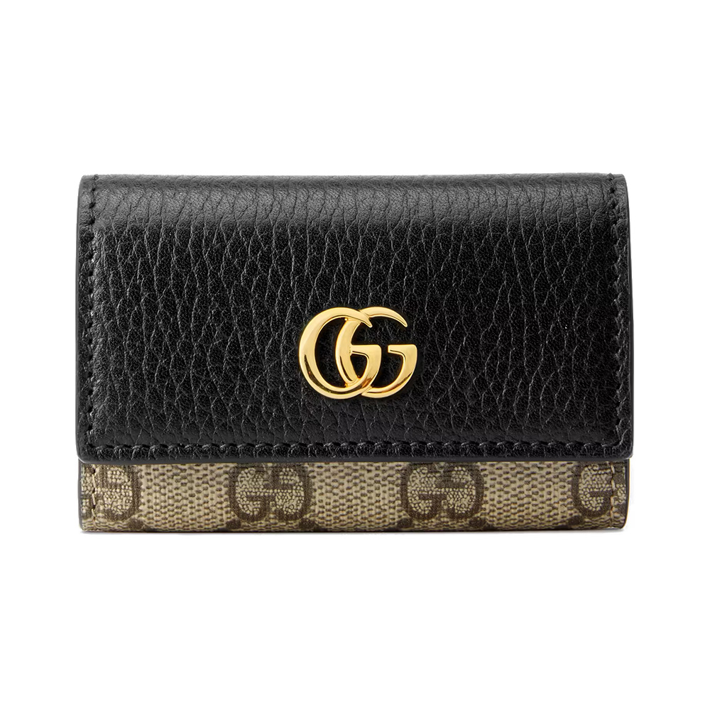 Gucci GG Marmont Leather Key Case Beige Ebony Black – voilà.id
