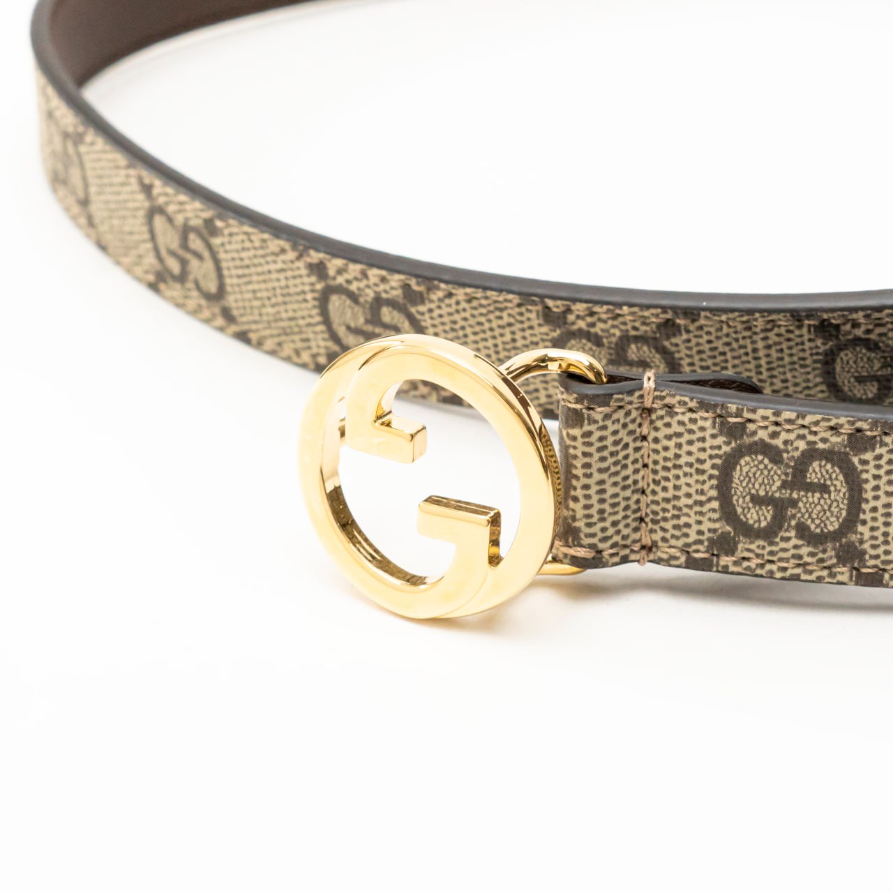 Gucci Blondie Supreme Canvas Interlocking G Thin Belt Beige Ebony 80cm 723073 GUCCI Mini Blondie GG Supreme Canvas Belt Bag Beige 703807 main image 4