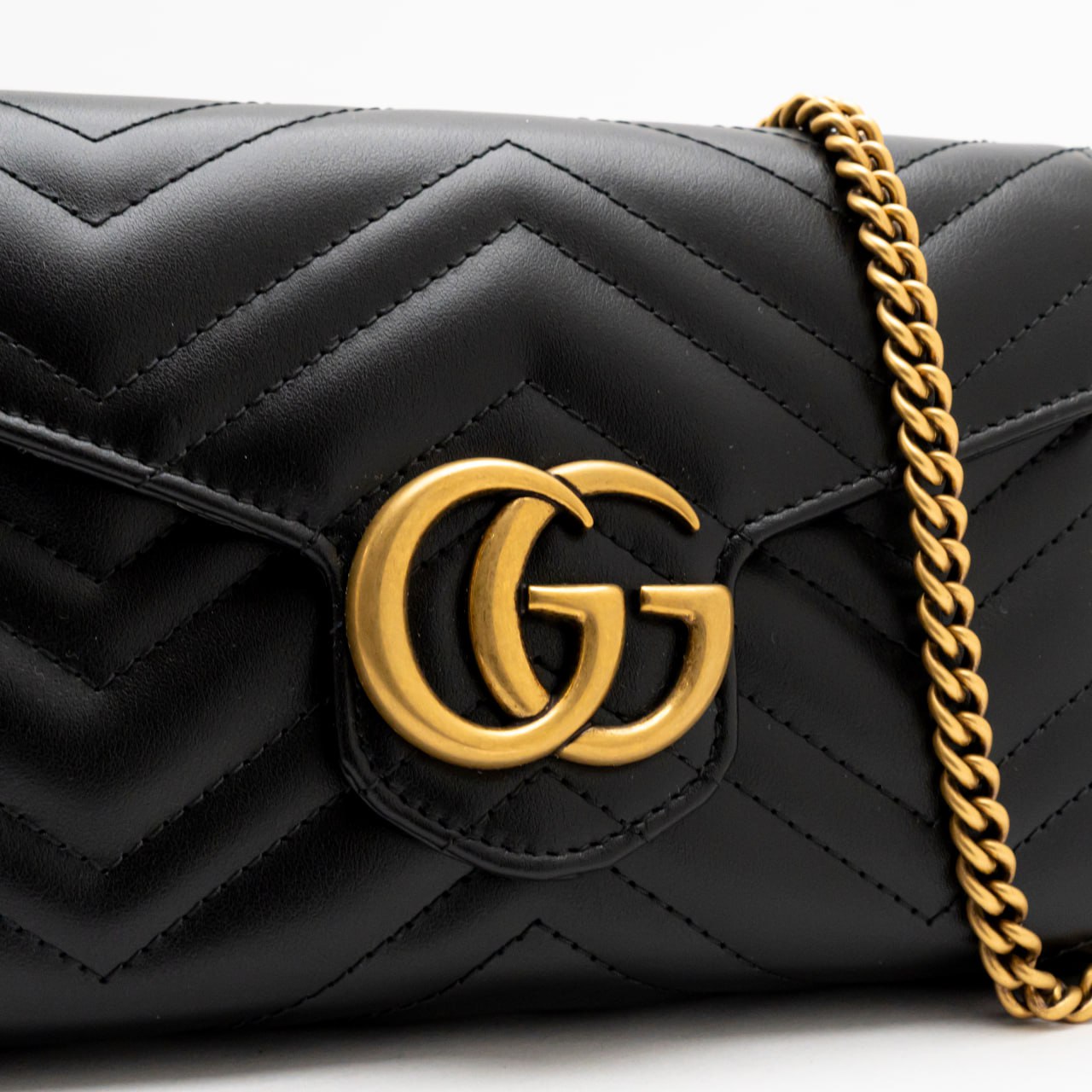 Gucci GG Marmont Matelassé Mini Bag Black Ghw –