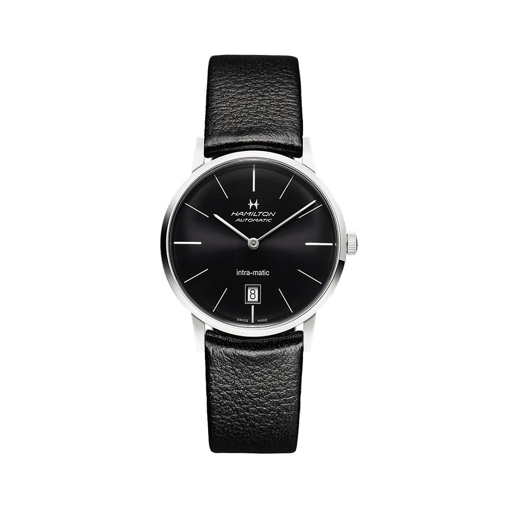 Hamilton American Classic 38 - H38455731 Intra-Matic Auto Black Goat ...
