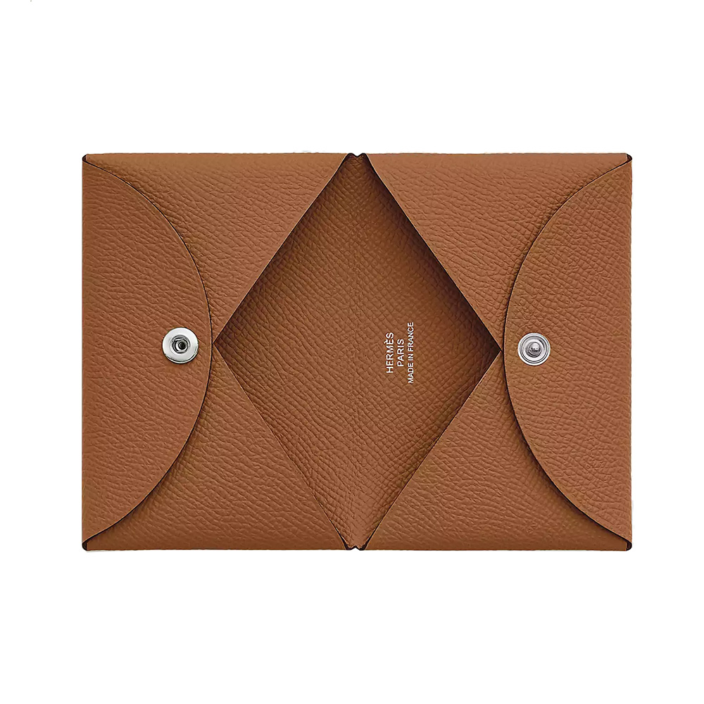 Hermes P-Cartes Calvi Epsom Card Holder Gold Phw – voilà.id