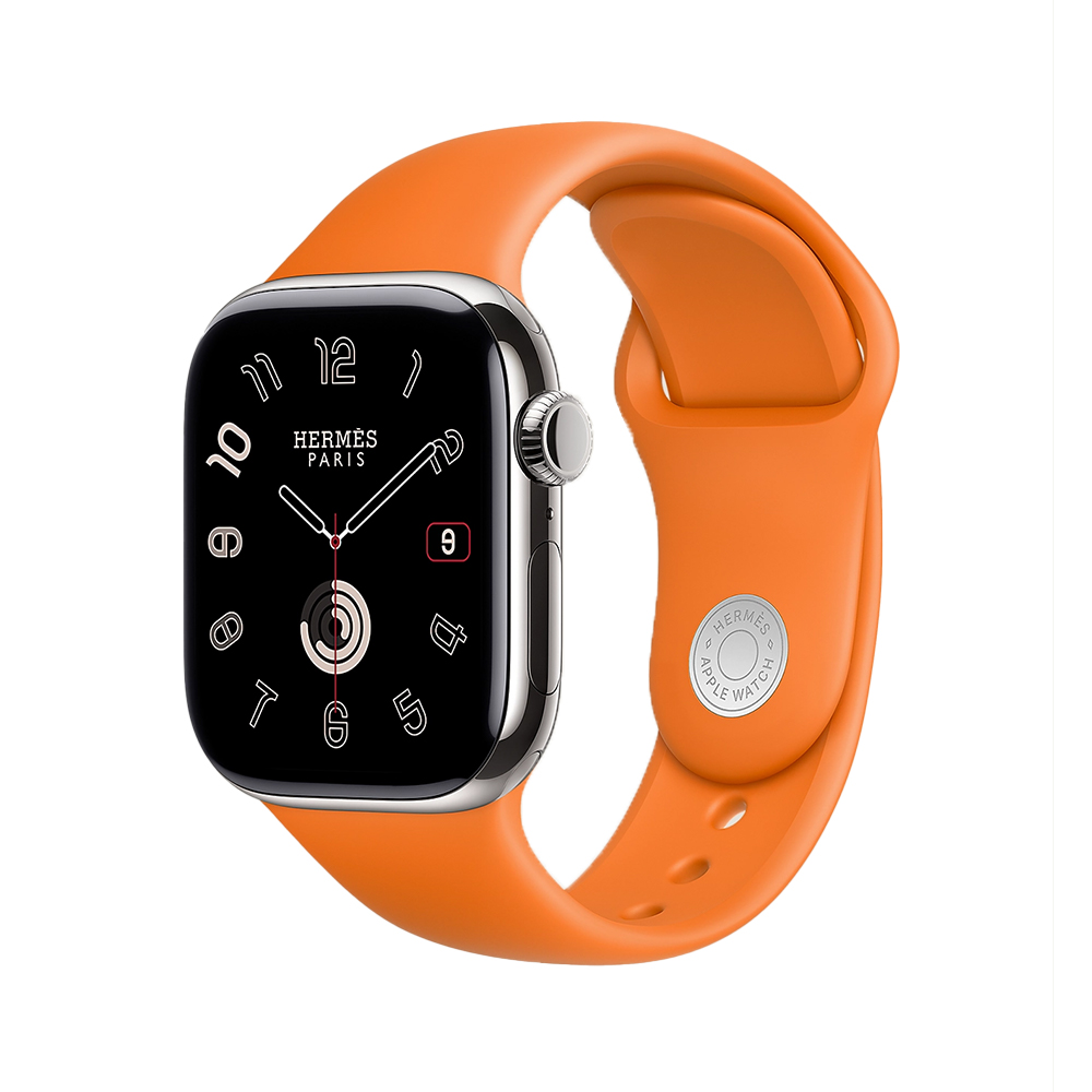 Hermès Series 10 Silver Titanium & Gold Band Apple Watch Single
