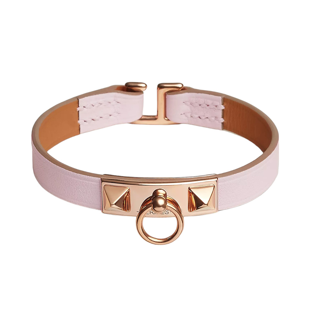 Hermès Mini Rivale Swift Bracelet Mauve Pale Rghw – voilà.id