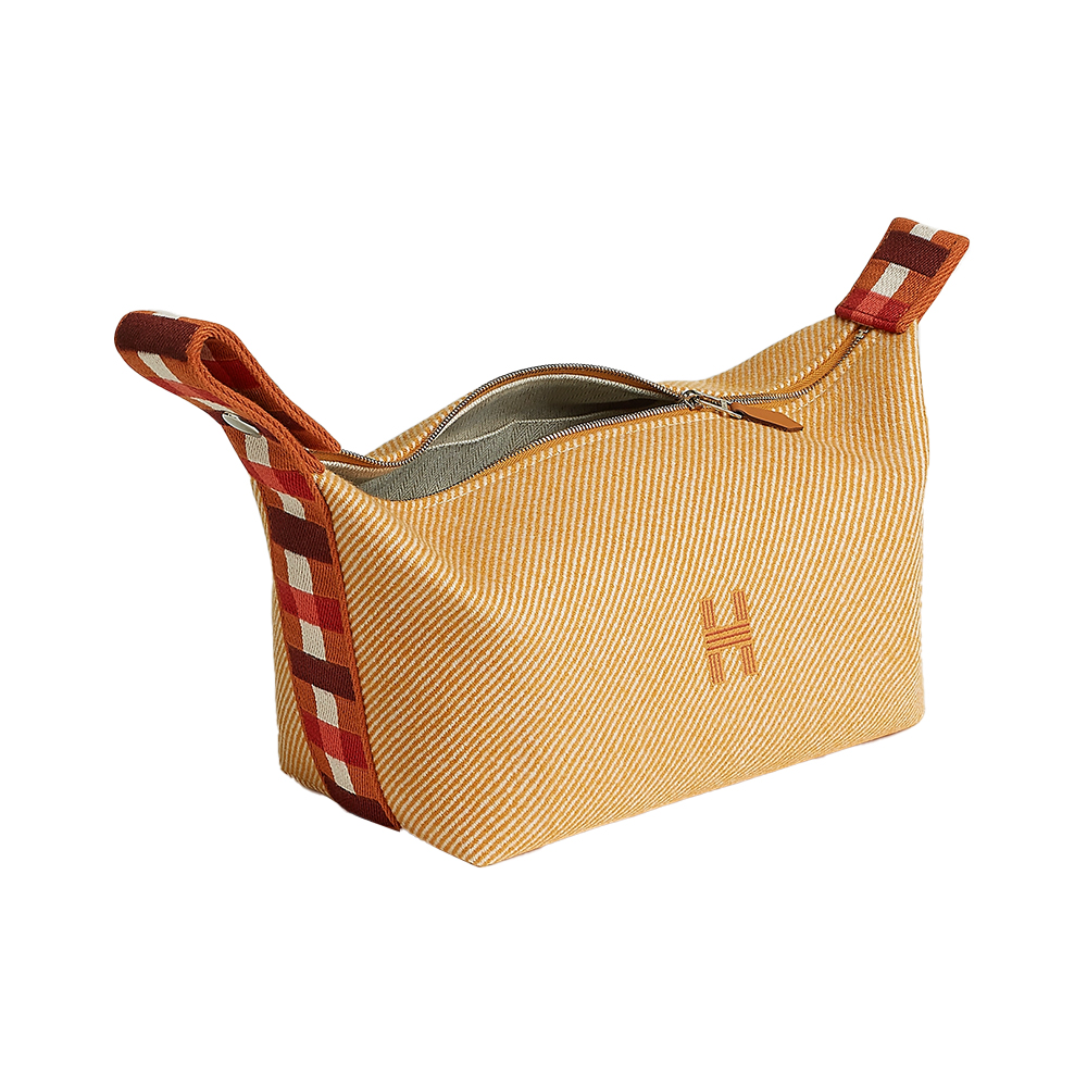 【HERMES】Small Bride-A-Brac Au Carre Case Wool & Seigle NEW Hermes Bride-A-Brac PM Small au Carre Case Wool Cosmetic