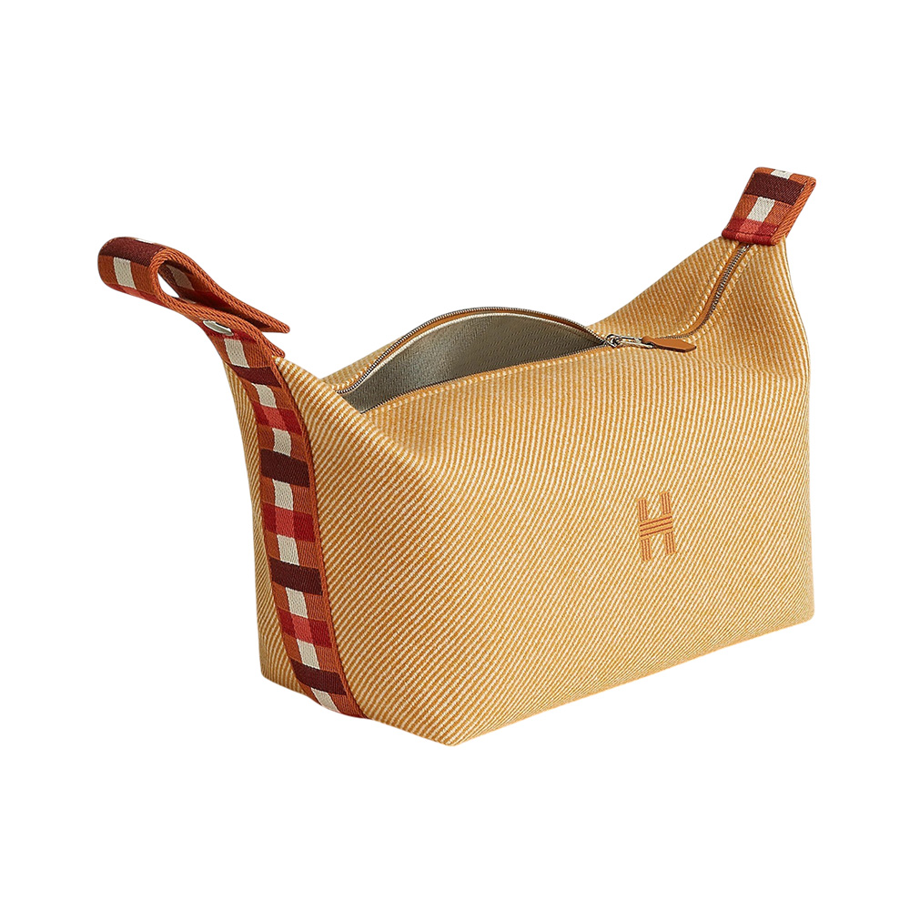 希少【HERMES】Small Bride-A-Brac Au Carre Case Wool & Seigle NEW Hermes Bride-A-Brac PM Small au Carre Case Wool Cosmetic