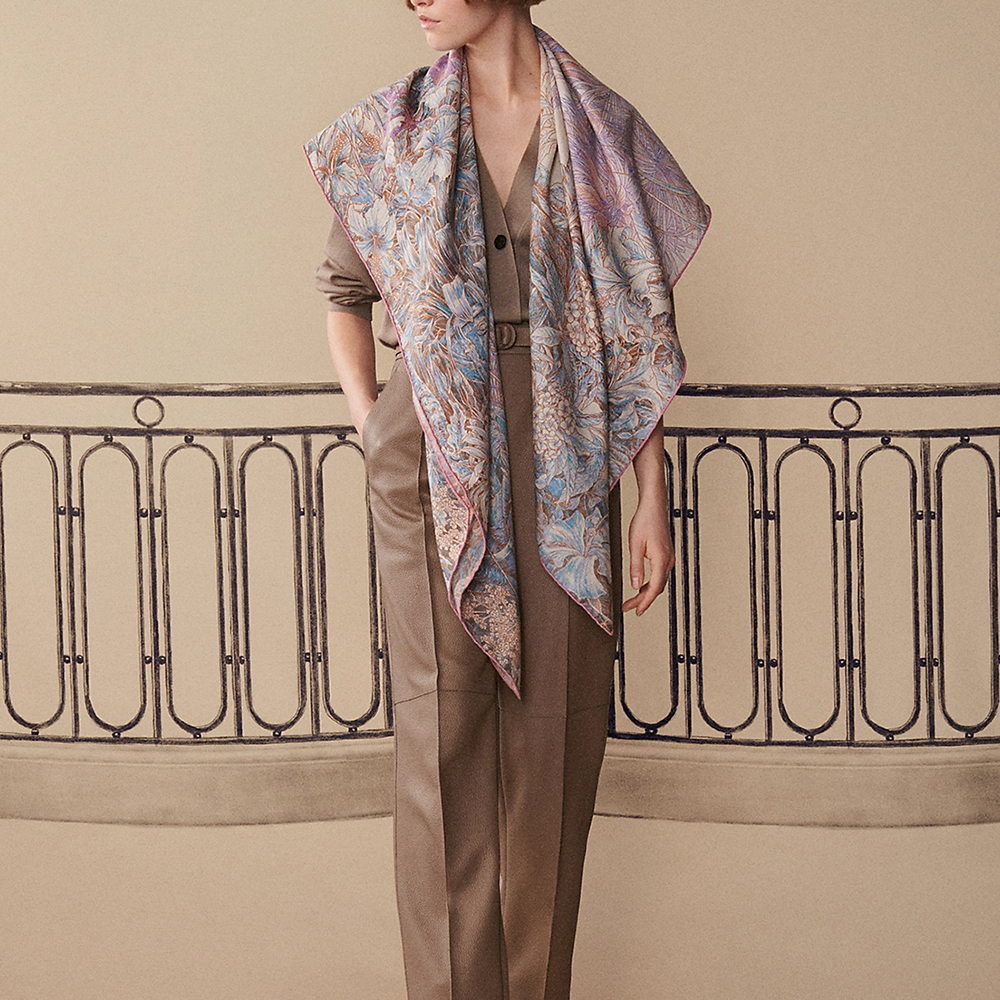 【HERMES】カシシル☆140 All’Orto Botanico di Palermo scarf All'Orto Botanico di Palermo shawl 140 | Hermès USA