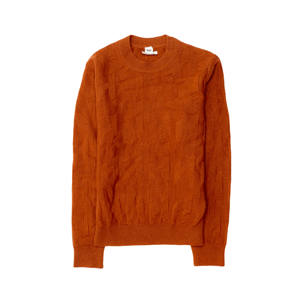 Hermès H Long Sleeve Knit Pull-Over Rouge de Turin –