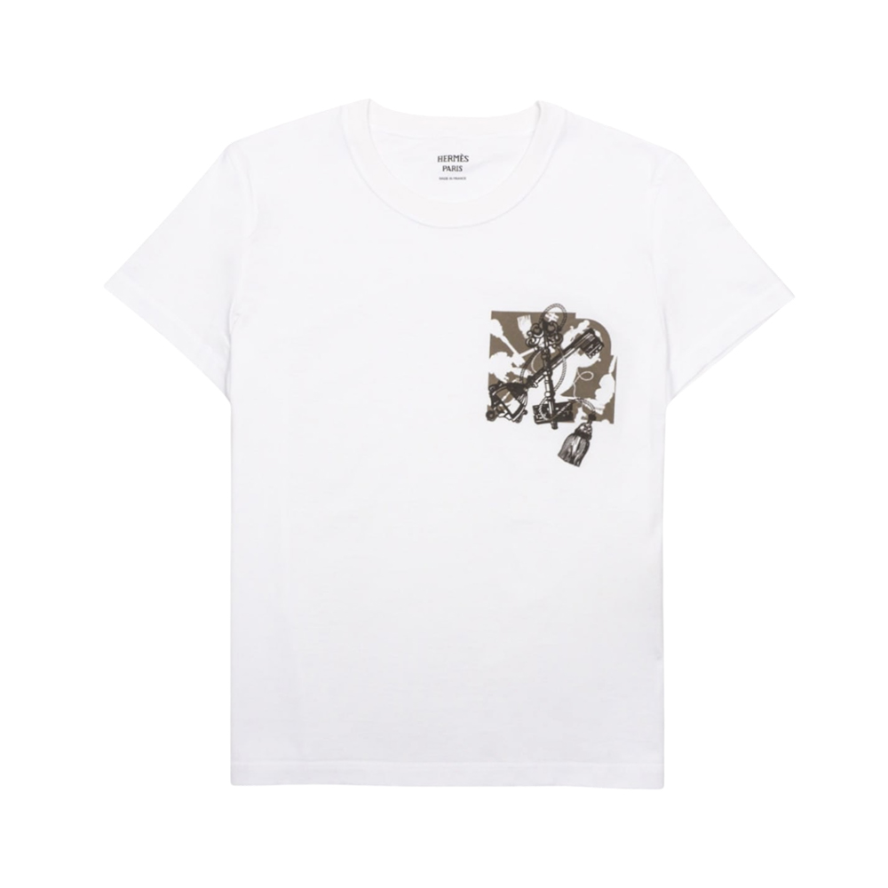 こなれ感アップ↑【HERMES】Les Clefs クロップドTシャツ Les Clefs