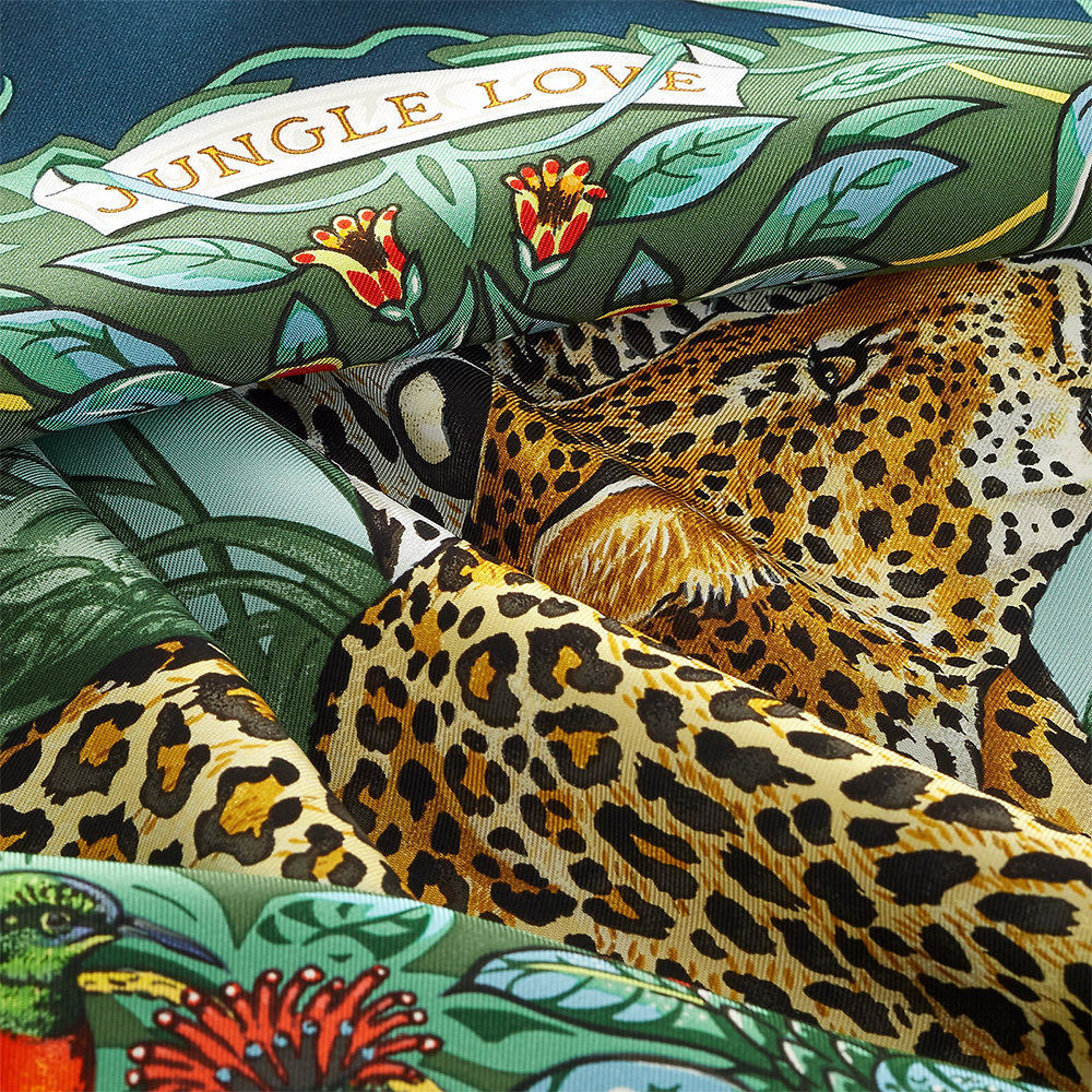 HERMES エルメス カレ90 JUNGLE LOVE Jungle Love scarf 90 | Hermès Singapore