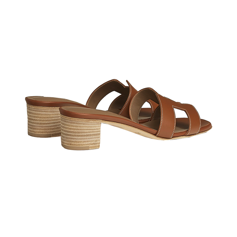 Hermès Oasis 50 Calfskin Sandals Gold – voilà.id
