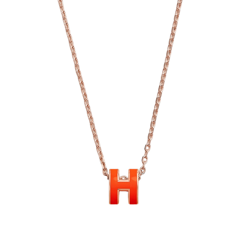 Hermès Mini Pop H Necklace Orange Field Rghw – voilà.id