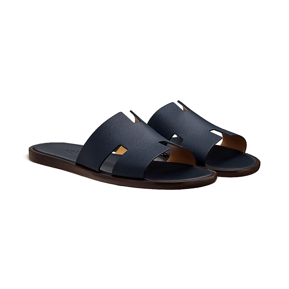 Hermes Izmir Sandals Epsom Marine –