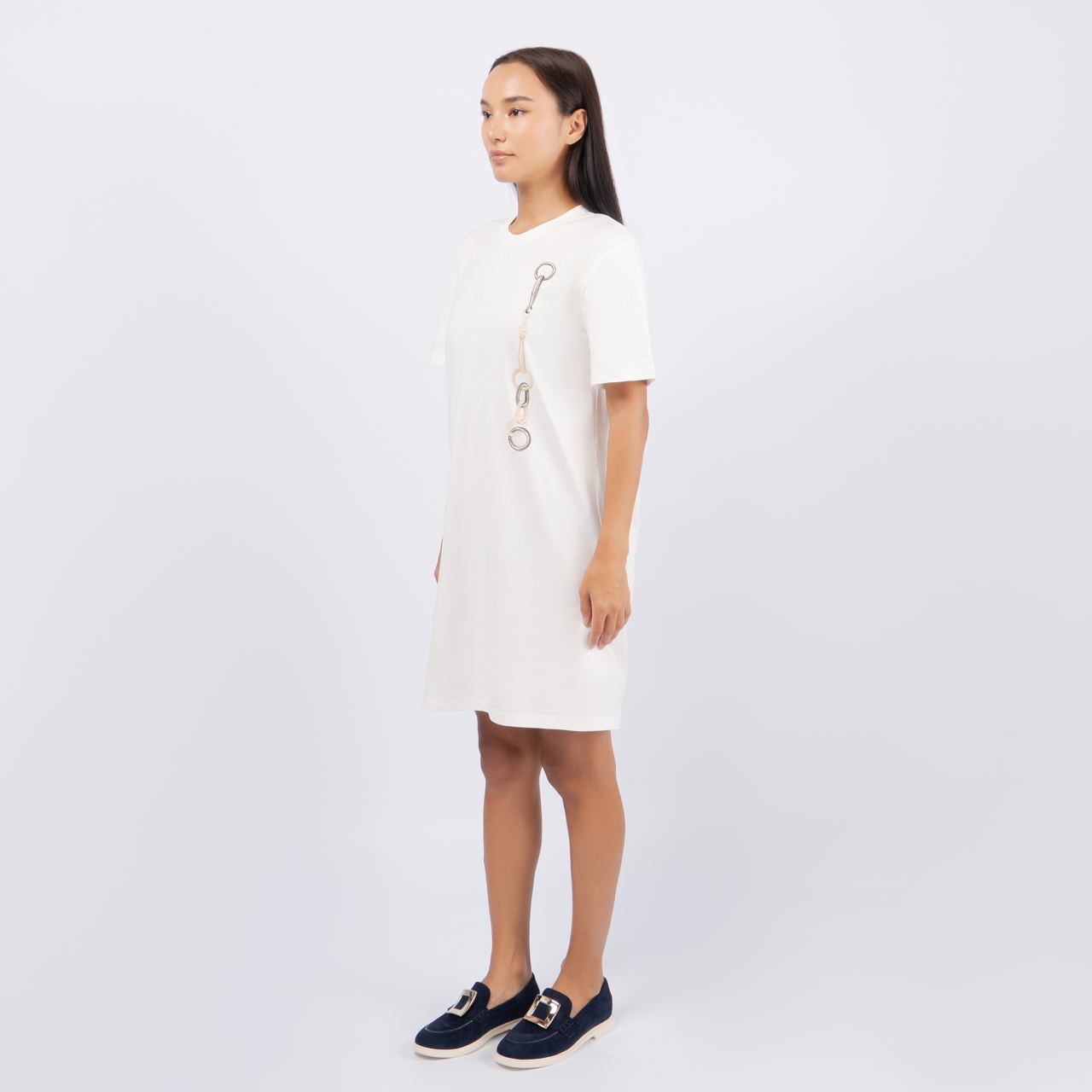 Hermès Effet Kaleidoscope T-Shirt Dress White – voilà.id