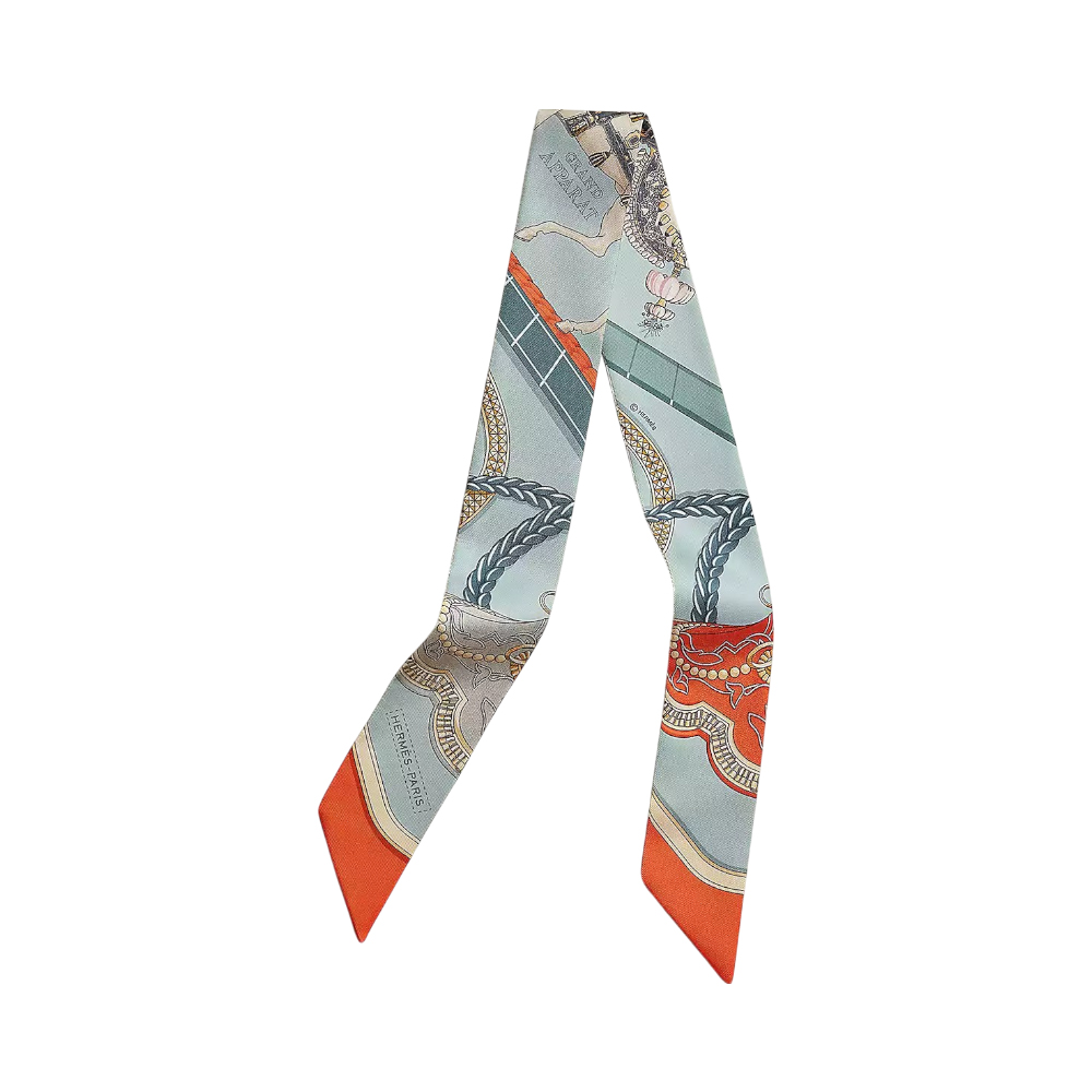 シルク100%【HERMES】ツイリー〈Grand Apparat Twilly〉直営店 Grand Apparat Twilly | Hermès USA