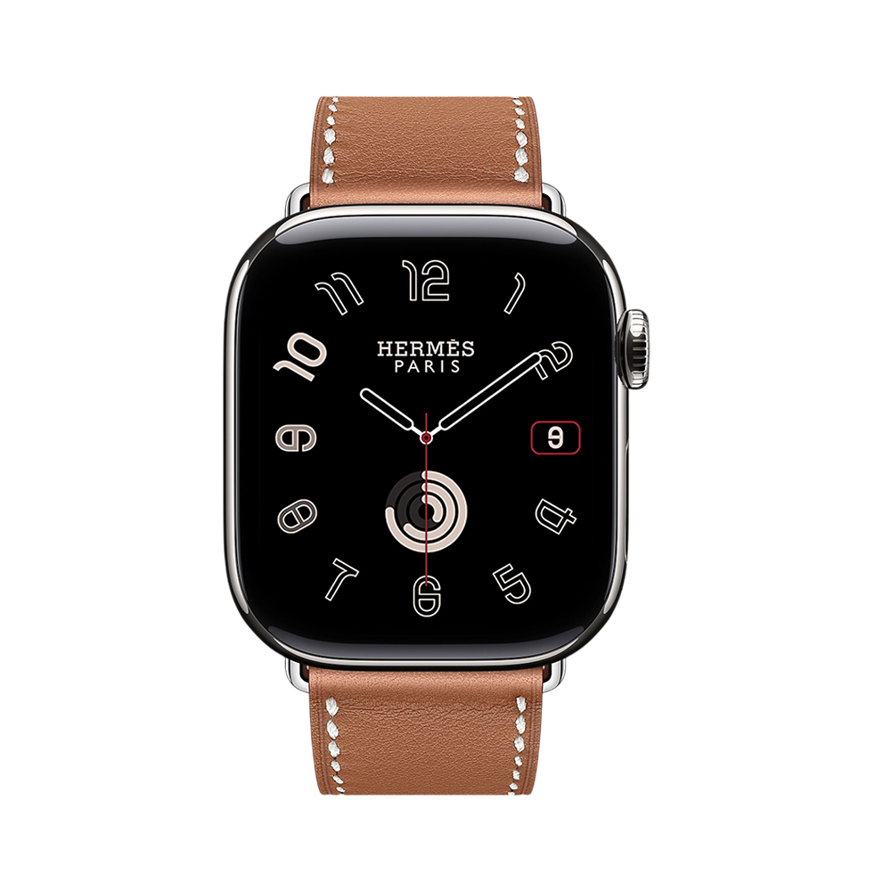 Hermès Series 10 Silver Titanium & Gold Band Apple Watch Single