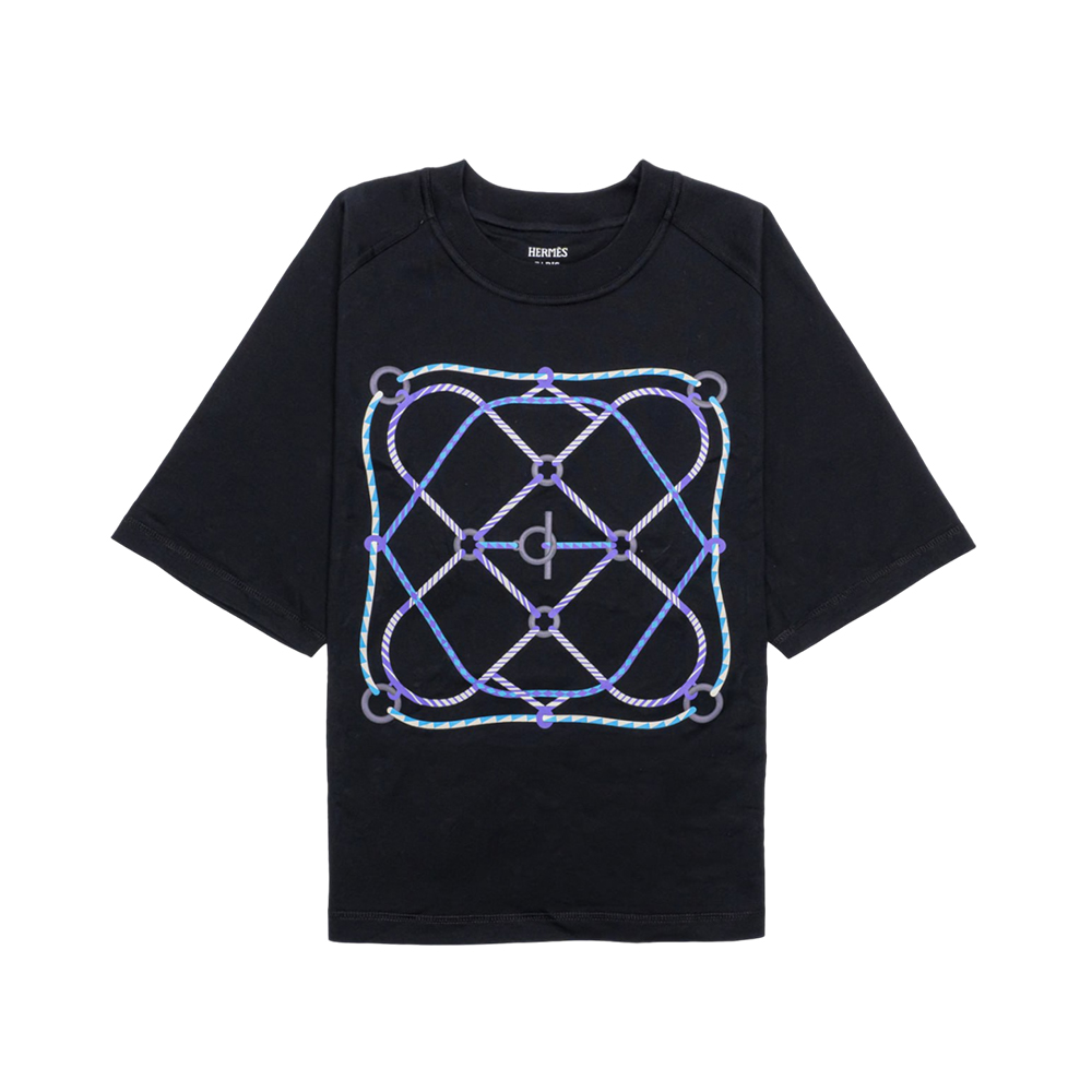 Hermes Figure Artistique Embroidered T-Shirt Black – voilà.id
