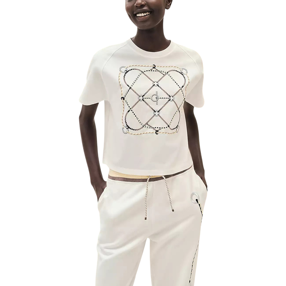 Hermes Figure Artistique Embroidered T-Shirt White – voilà.id