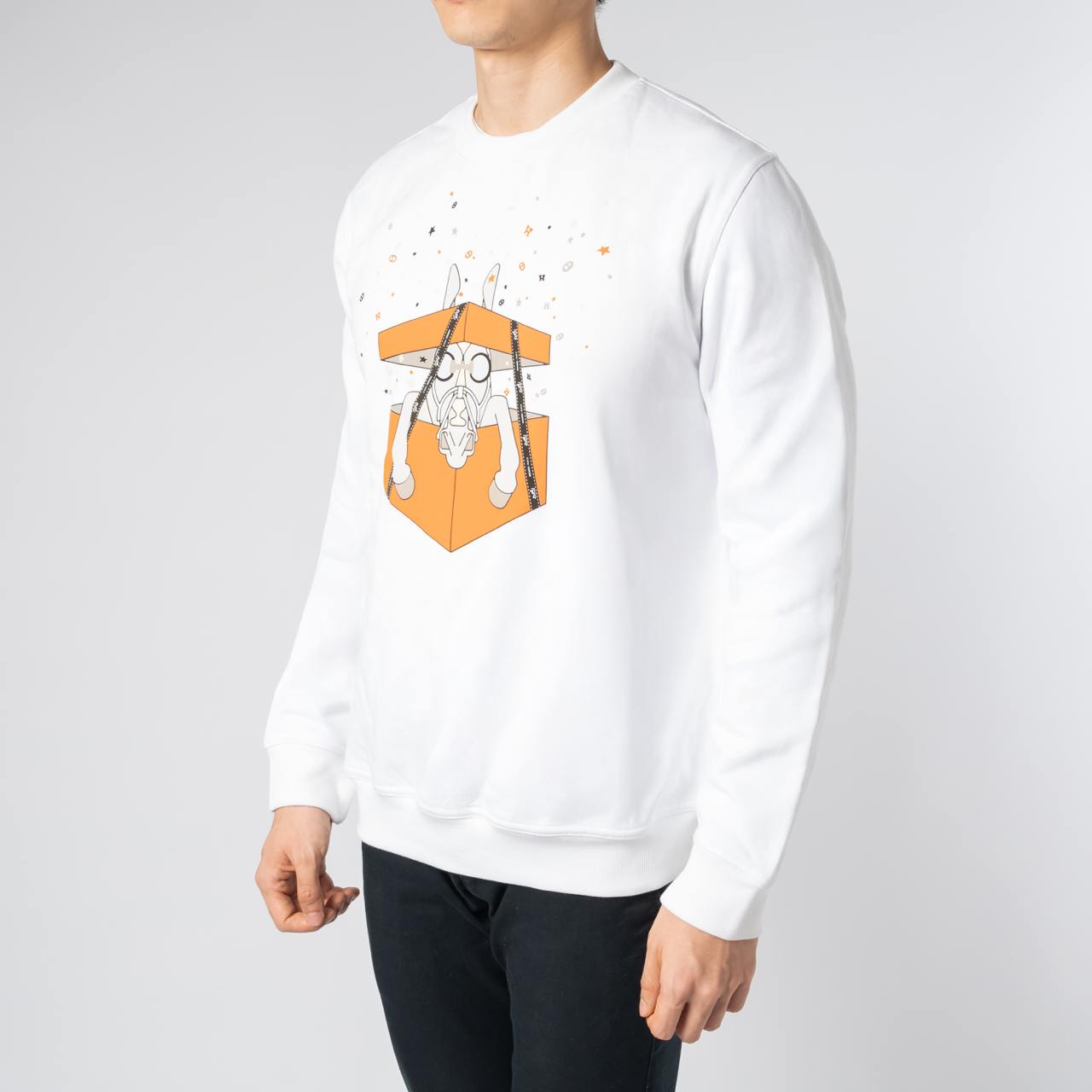 Hermès Boite Surprise Print Sweatshirt Blanc – voilà.id