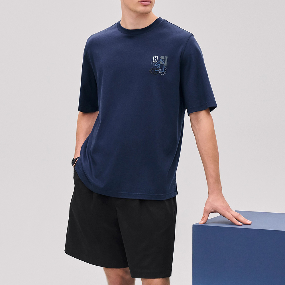 Hermès H Puzzle with Leather Detail T-Shirt Ocean – voilà.id