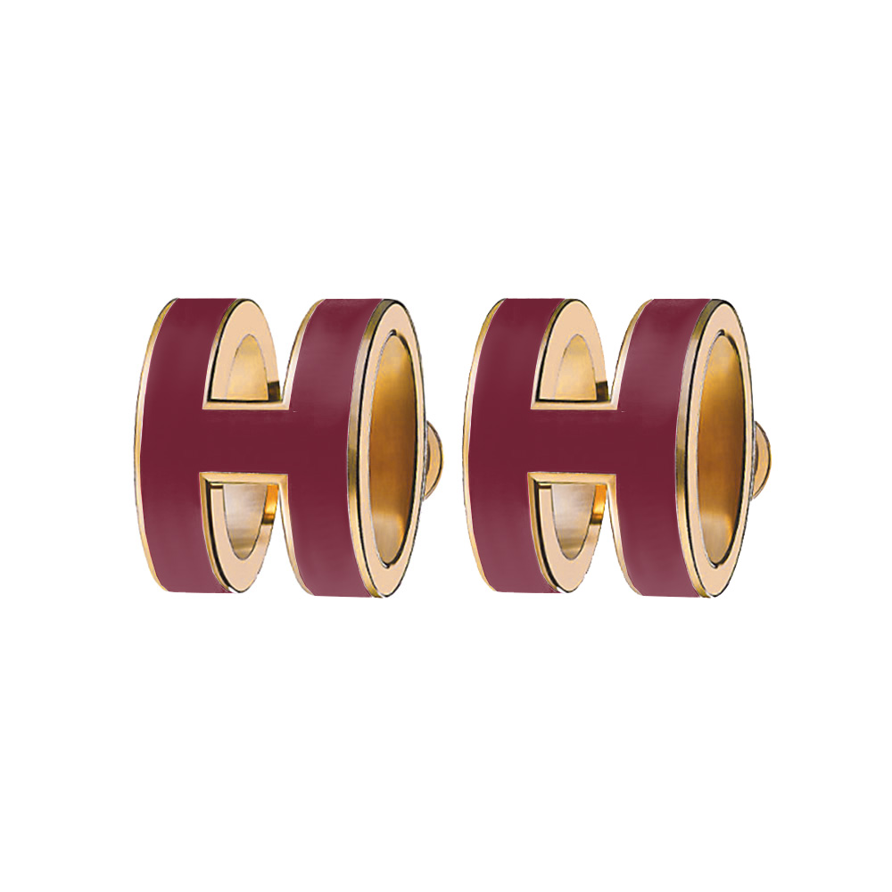 Hermes Mini Pop H Earrings Rubis Ghw – voilà.id
