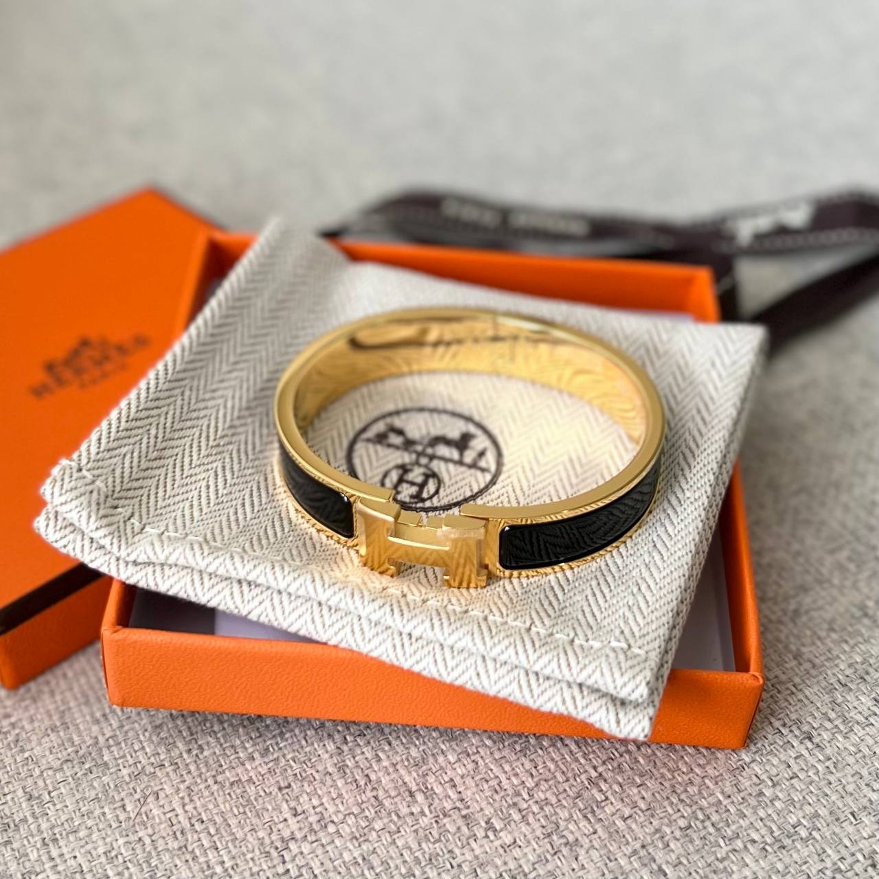 HERMES CLIC CLAC H バングル ローズオランジェ