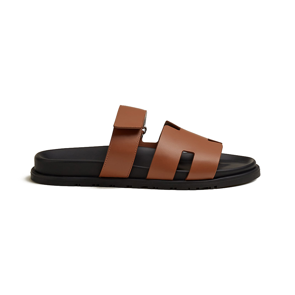 CHYPRE SANDAL BLACK CALFSKIN UNIQUE