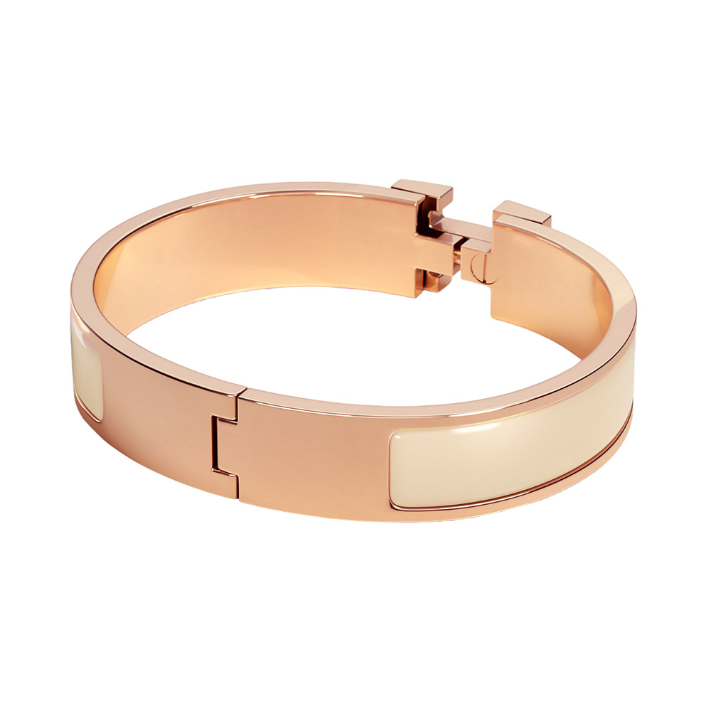 Hermès Clic H Bracelet Creme Rghw –