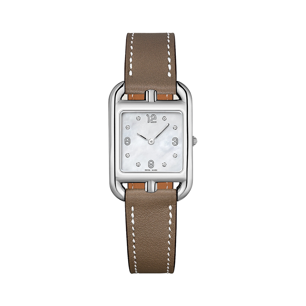 HERMES 上品 人気腕時計 レザー ダイヤ シルバー Cape Cod 31 mm 4product-W044294WW-00-Xms-2023