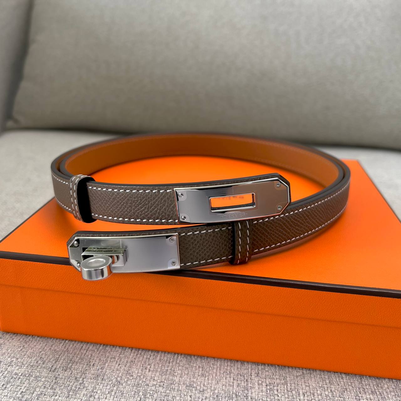 Hermes Kelly 18 Belt Gold Epsom Phw –