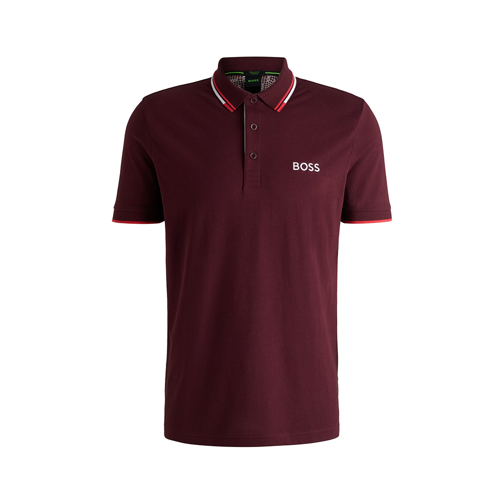Paddy Pro Hugo Boss Paddy Pro with Contrast Logo Polo Shirt Medium Red – voilà.id