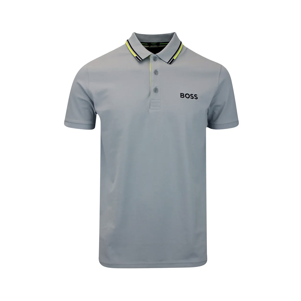 Paddy Pro Hugo Boss Paddy Pro with Contrast Logo Polo Shirt Grey – voilà.id