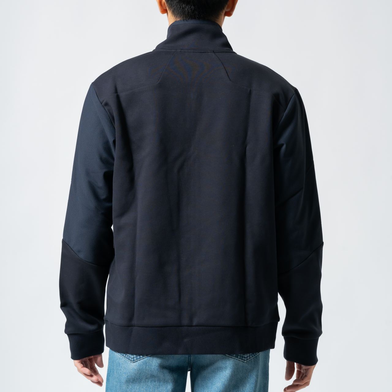 Hugo Boss Skaz-1 with 3D Moulded Logo Zipped Jacket Dark Blue