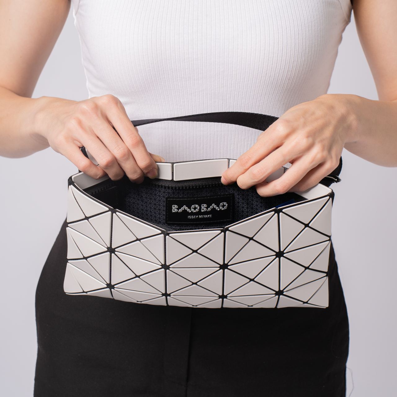 Issey Miyake Lucent Matte Crossbody Bag Black 5x3 – voilà.id