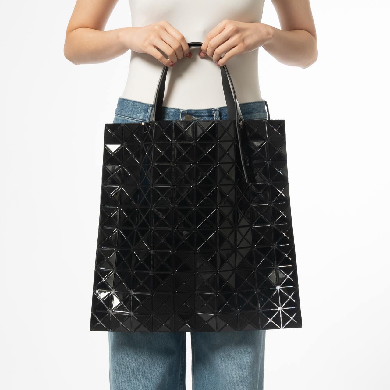 Issey Miyake Prism Shiny Tote Bag Black 10x10 – voilà.id