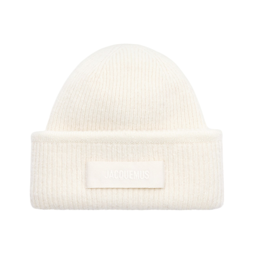 Jacquemus Gros Grain Logo Beanie Off White – voilà.id