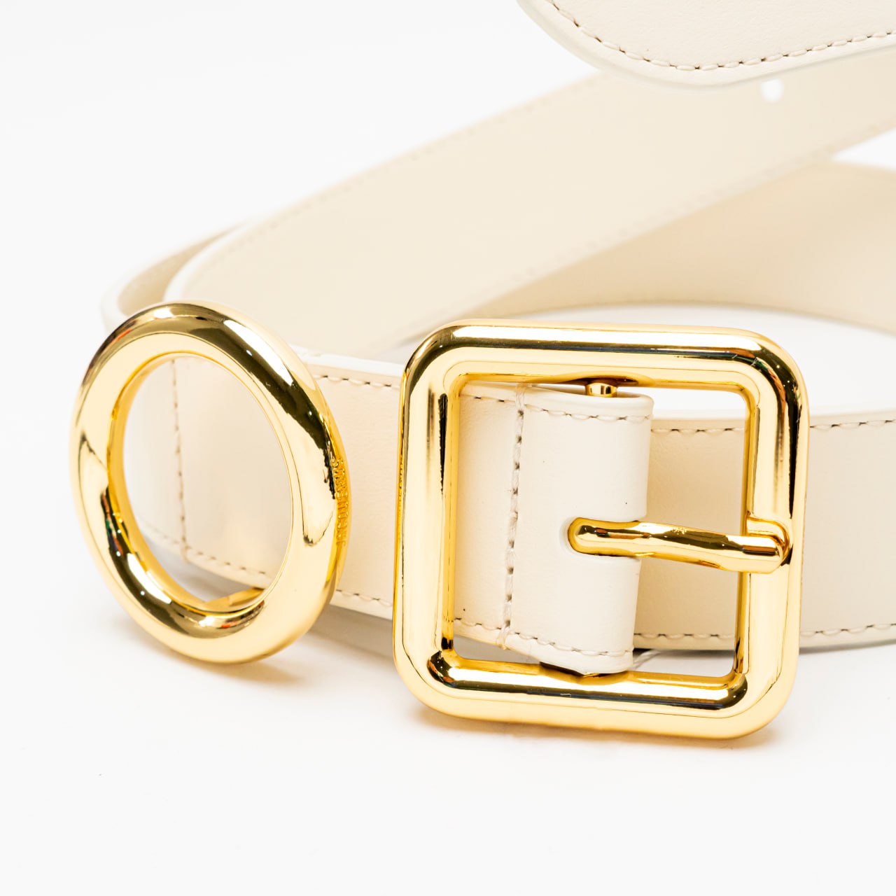 Jacquemus The Regalo Circle Square Buckle Belt 35mm Black