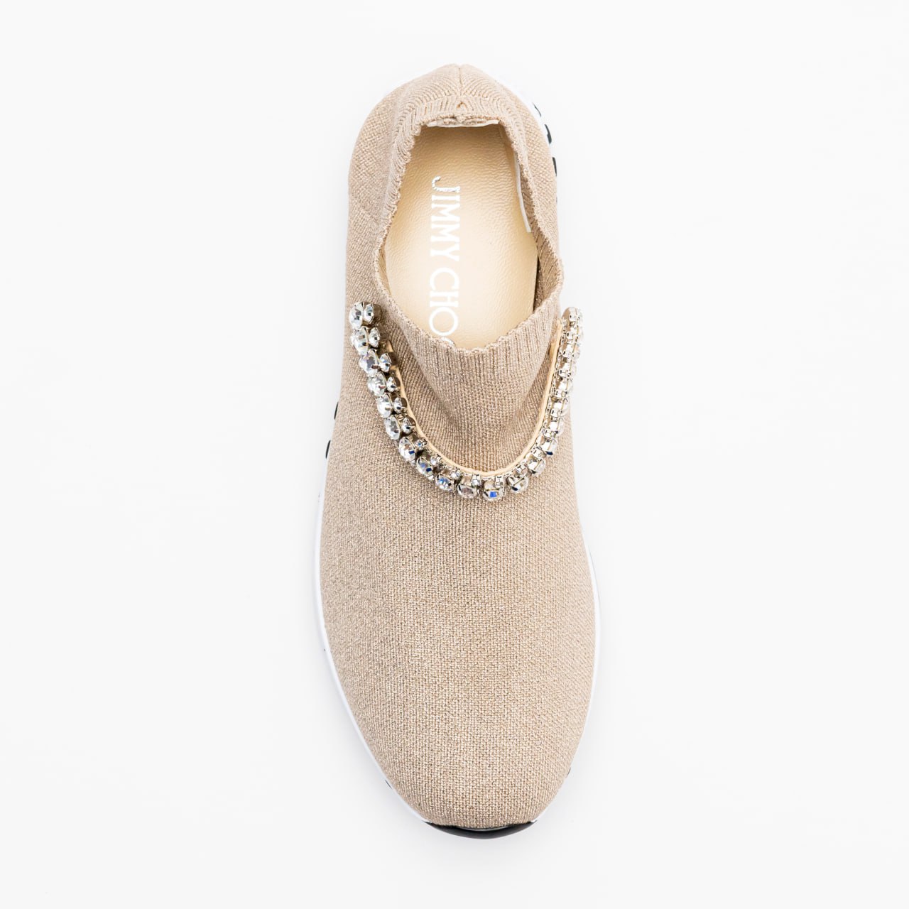 Jimmy Choo Verona スニーカー Ballet Pink クリスタル付きBallet Pink メタリックニット・スニーカー