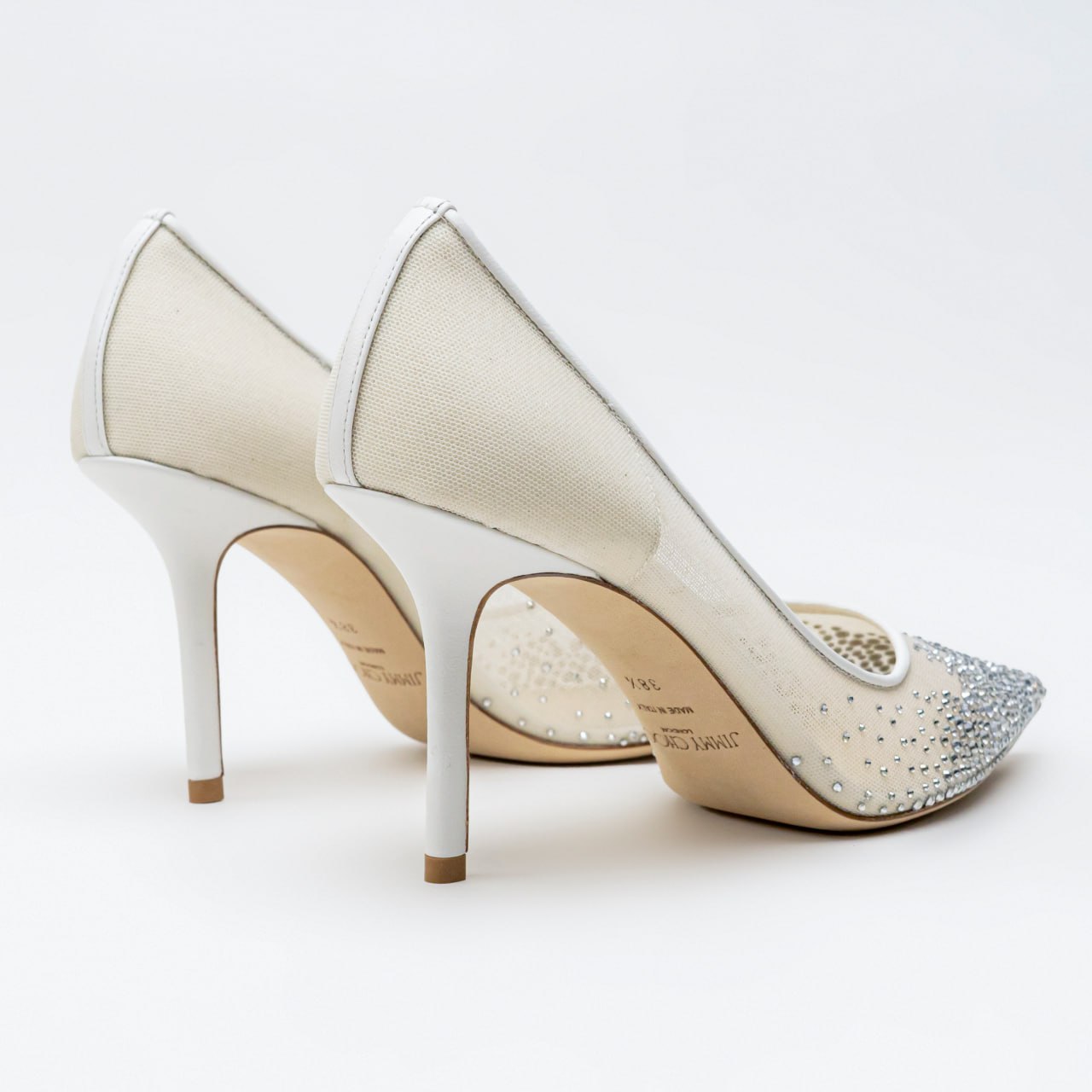 Jimmy Choo Love 85 Degrade Crystals Mesh Pointed-Toe Pumps Jimmy Choo Love 85 Degrade Crystals Mesh Pointed-Toe Pumps