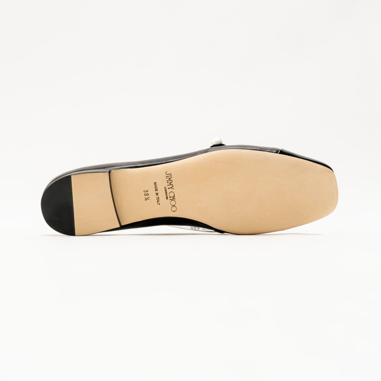 Jimmy Choo Elisa Nappa Patent Leather Ballet Flats Black