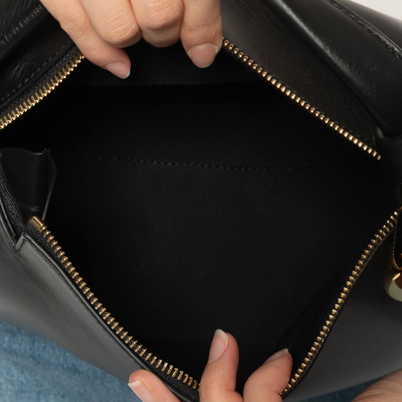 JW Anderson Corner Leather Top Handle Bag Black –