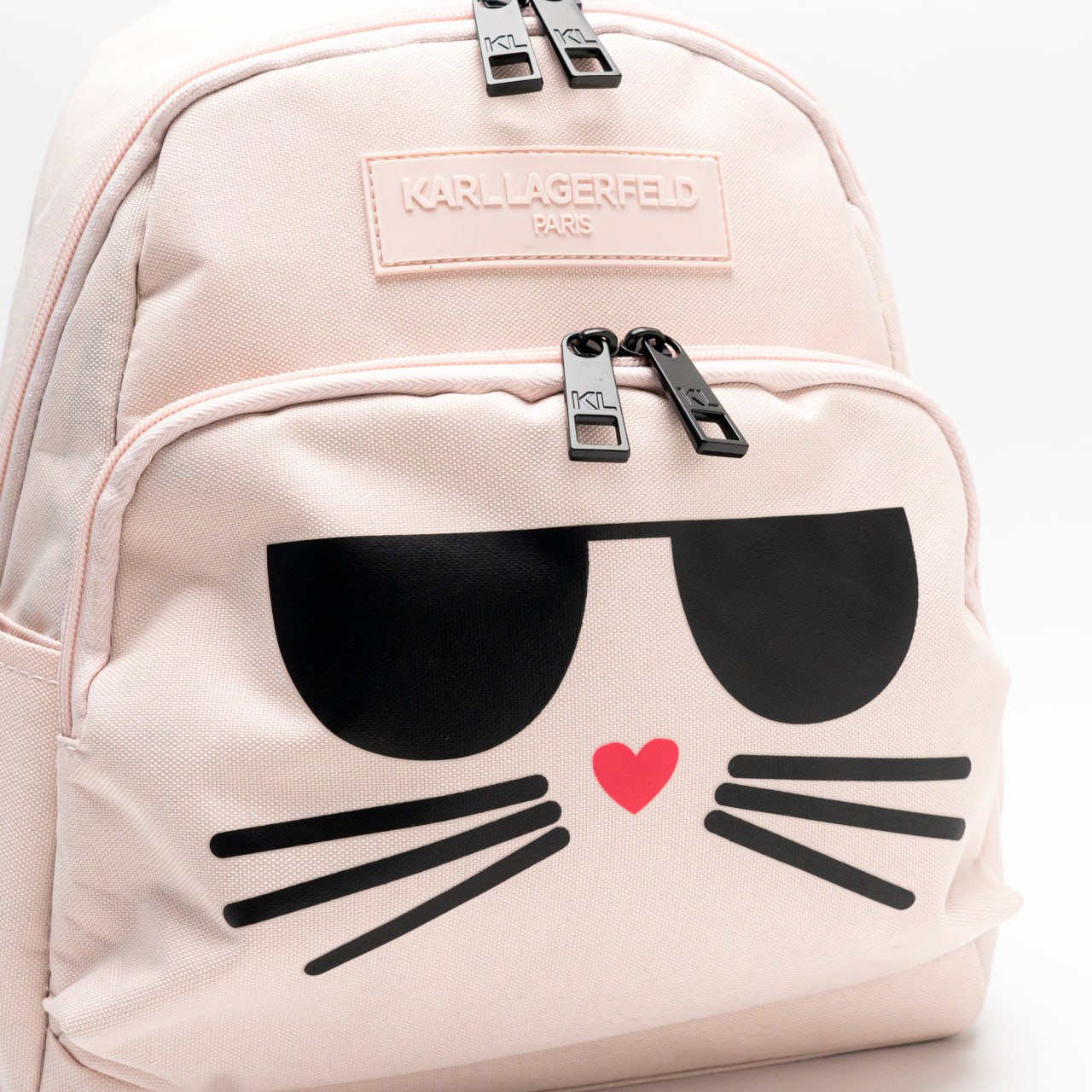 Karl Lagerfeld Paris Cat Canvas Small Travel Backpack Pink  display picture 3