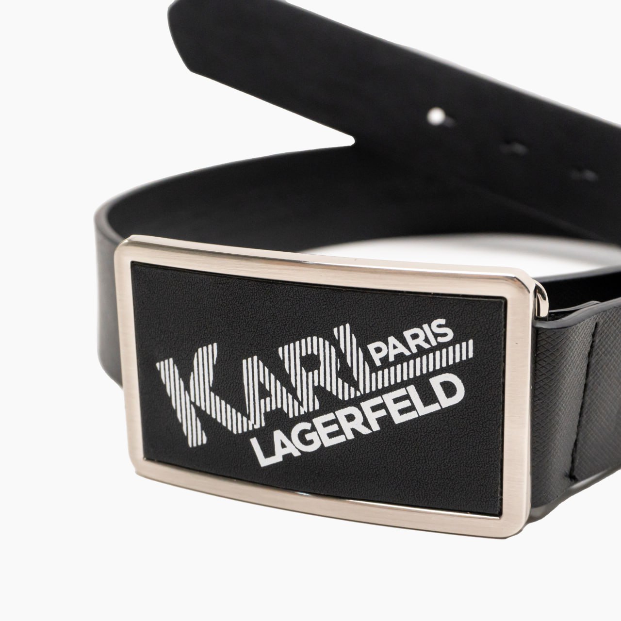 ?Vtg KARL LAGERFELD logo buckle Karl Lagerfeld Corset Waist Black Leather Buckle Belt main image 2