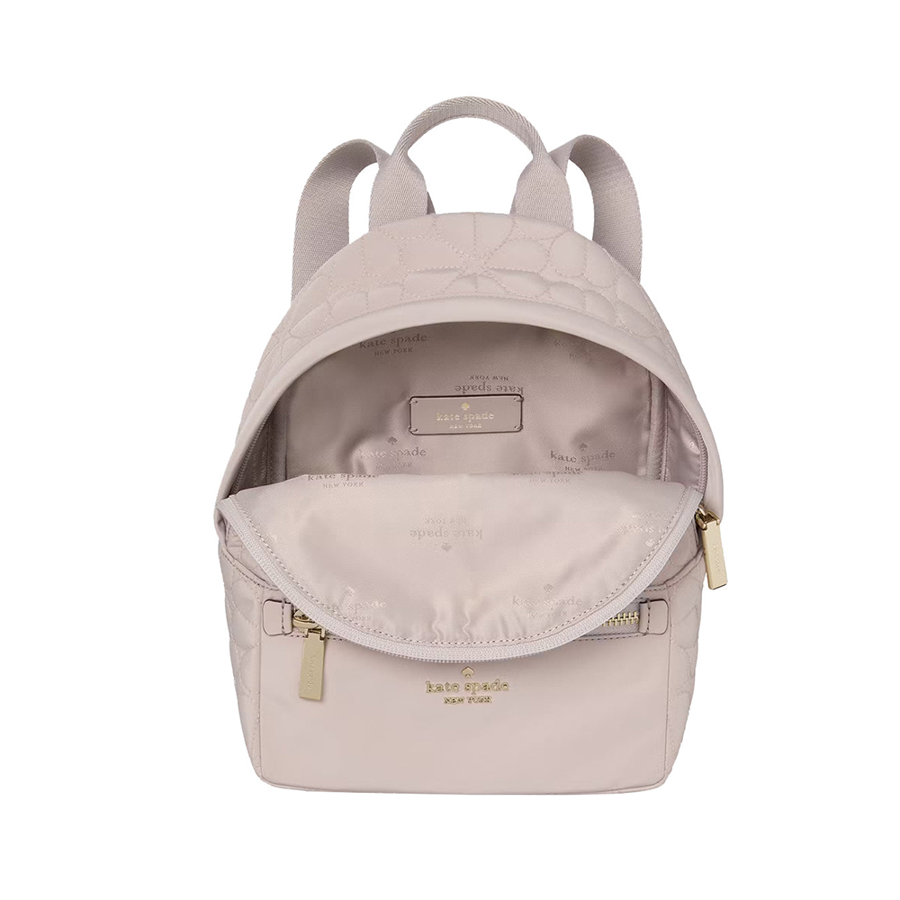 kate spade mini backpack gray quilted New York Briar Lane Crushed Velvet Convertible this elegant backpack is made from smooth quilted satin Kate Spade Flower Quilted Fabric