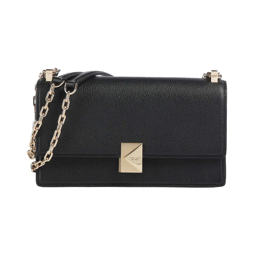 Kate Spade Deco Mini Flap Chain Crossbody Bag Black