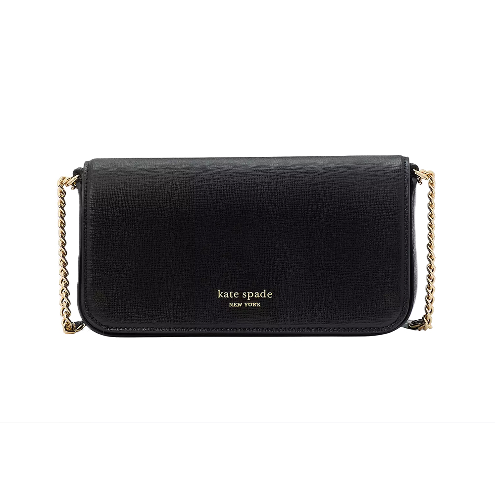 Kate Spade Devin Flap Chain Wallet Black –