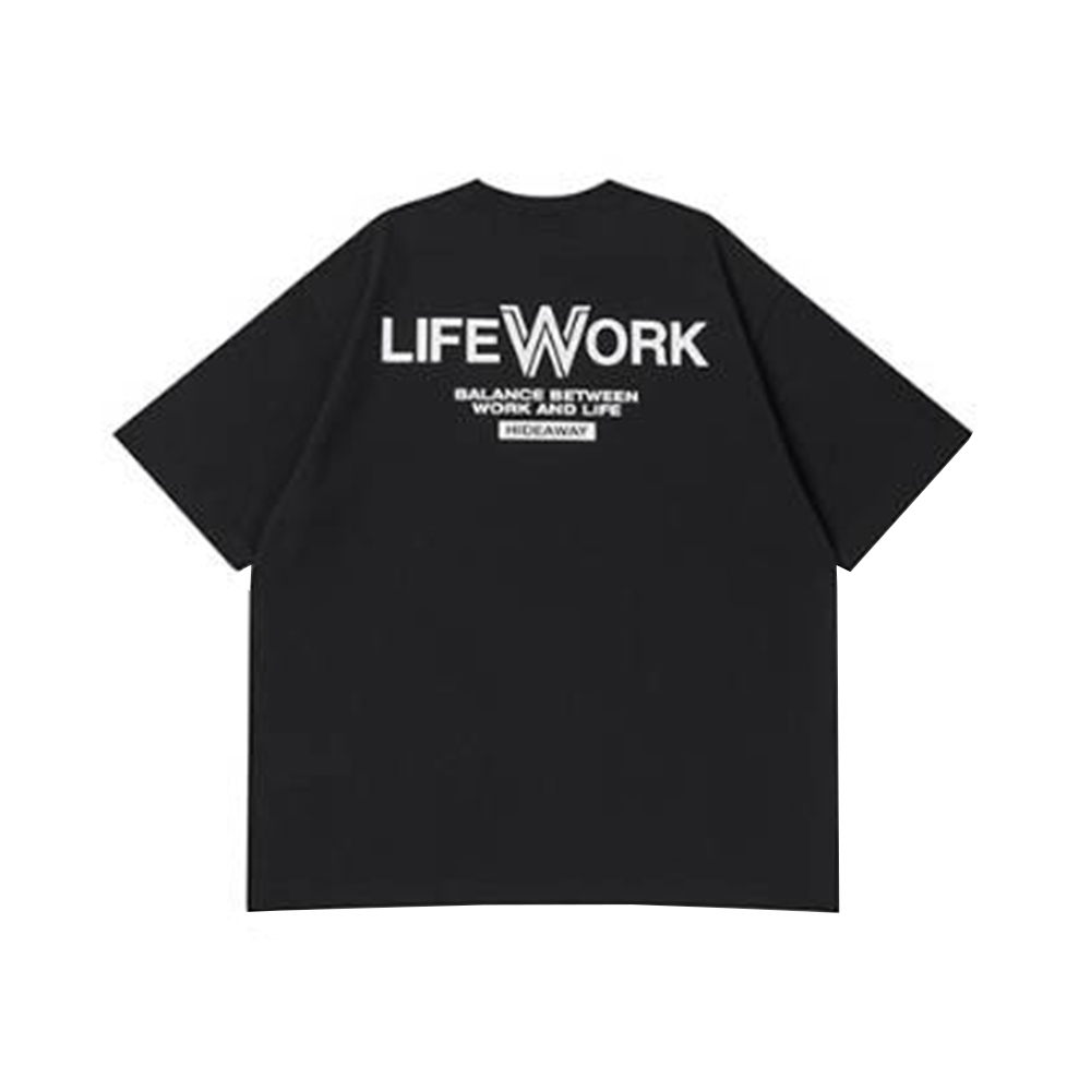 Lifework Hipdog Grain Figure Tee Black – voilà.id
