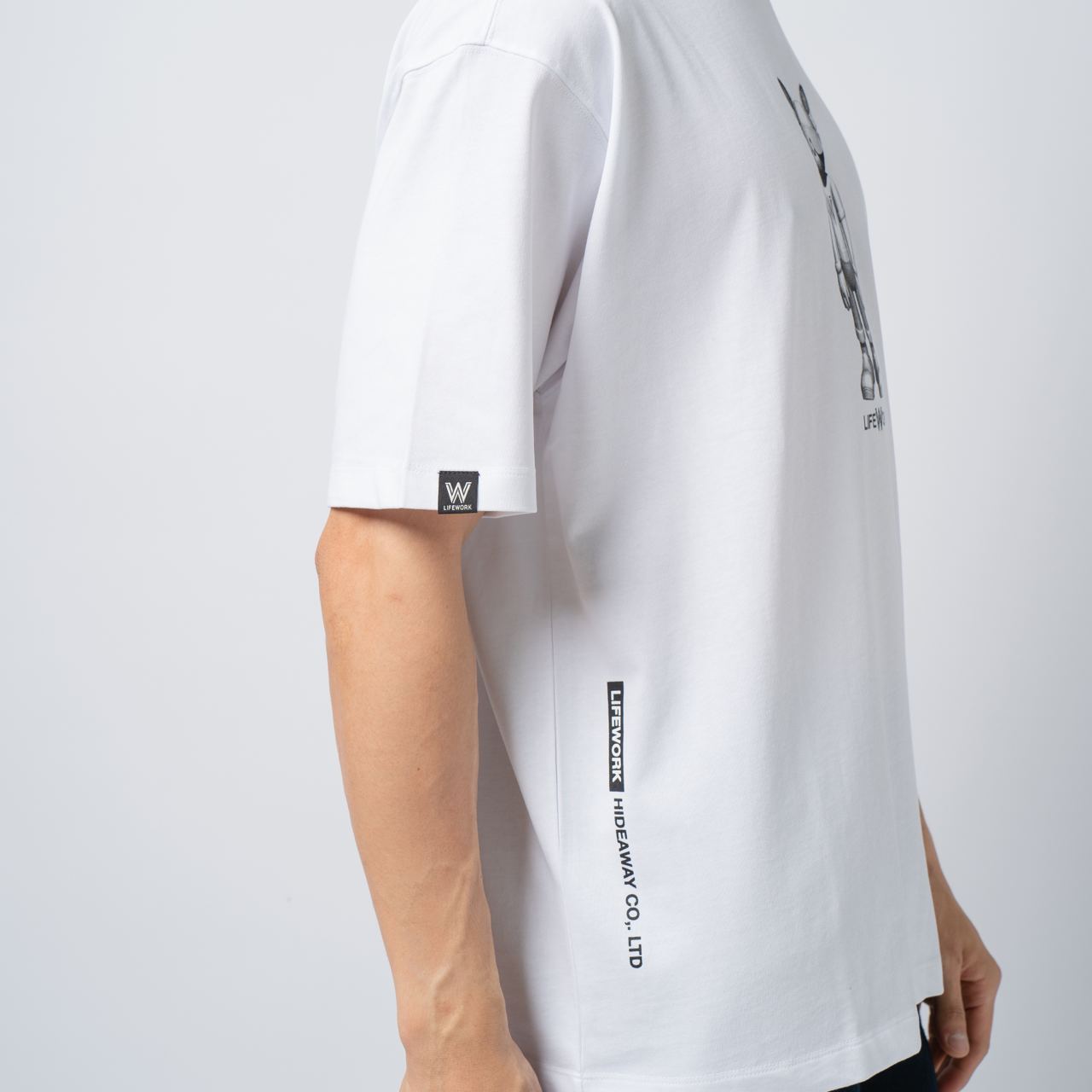 韓国大人気★Life Work ★Grain Figure HipDog Tシャツ 韓国大人気☆Life Work ☆Grain Figure HipDog Tシャツ (Life