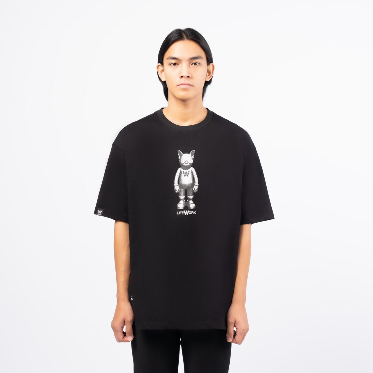 Lifework Hipdog Grain Figure Tee White – voilà.id