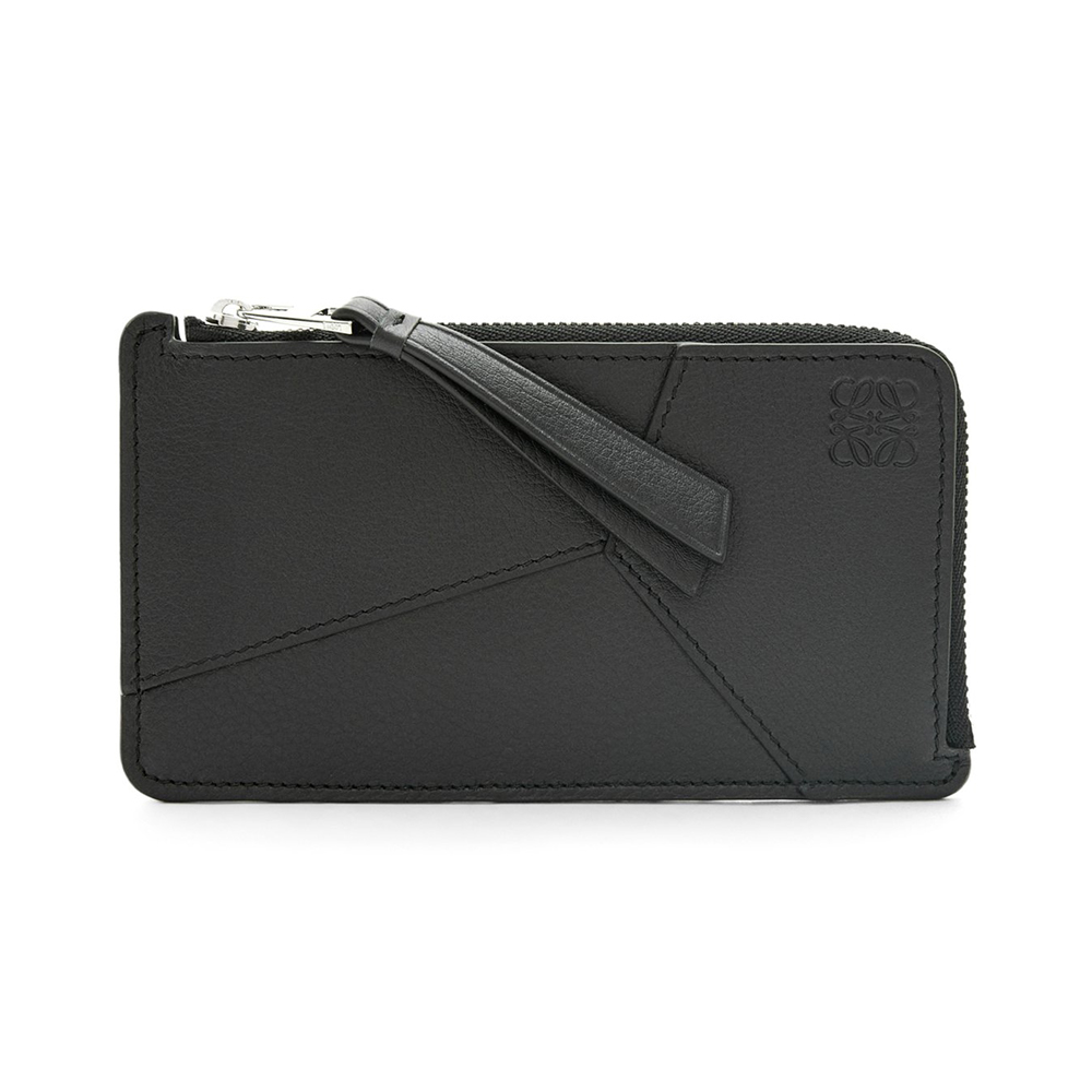 Loewe Puzzle Edge Long Coin in Classic Calfskin Cardholder Black