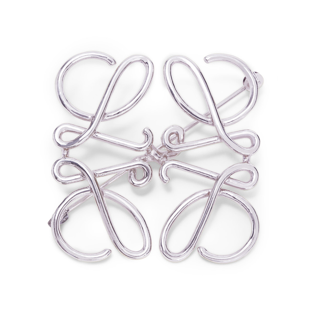 ANAGRAM BROOCH PALLADIUM オリジナルポーチ付き LOEWE Anagram brooch | Harvey Nichols